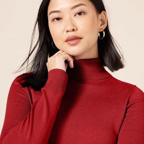Red Turtleneck Sweater image 2